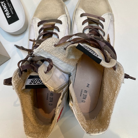 Golden Goose Francy White Canvas/Animalier 41 NIB - Picture 7 of 9